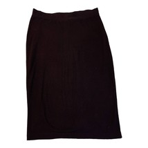 Divided H&amp;M Womens Skirt Casual Midi Length Pencil Cut Solid Regular Black Large - £9.47 GBP