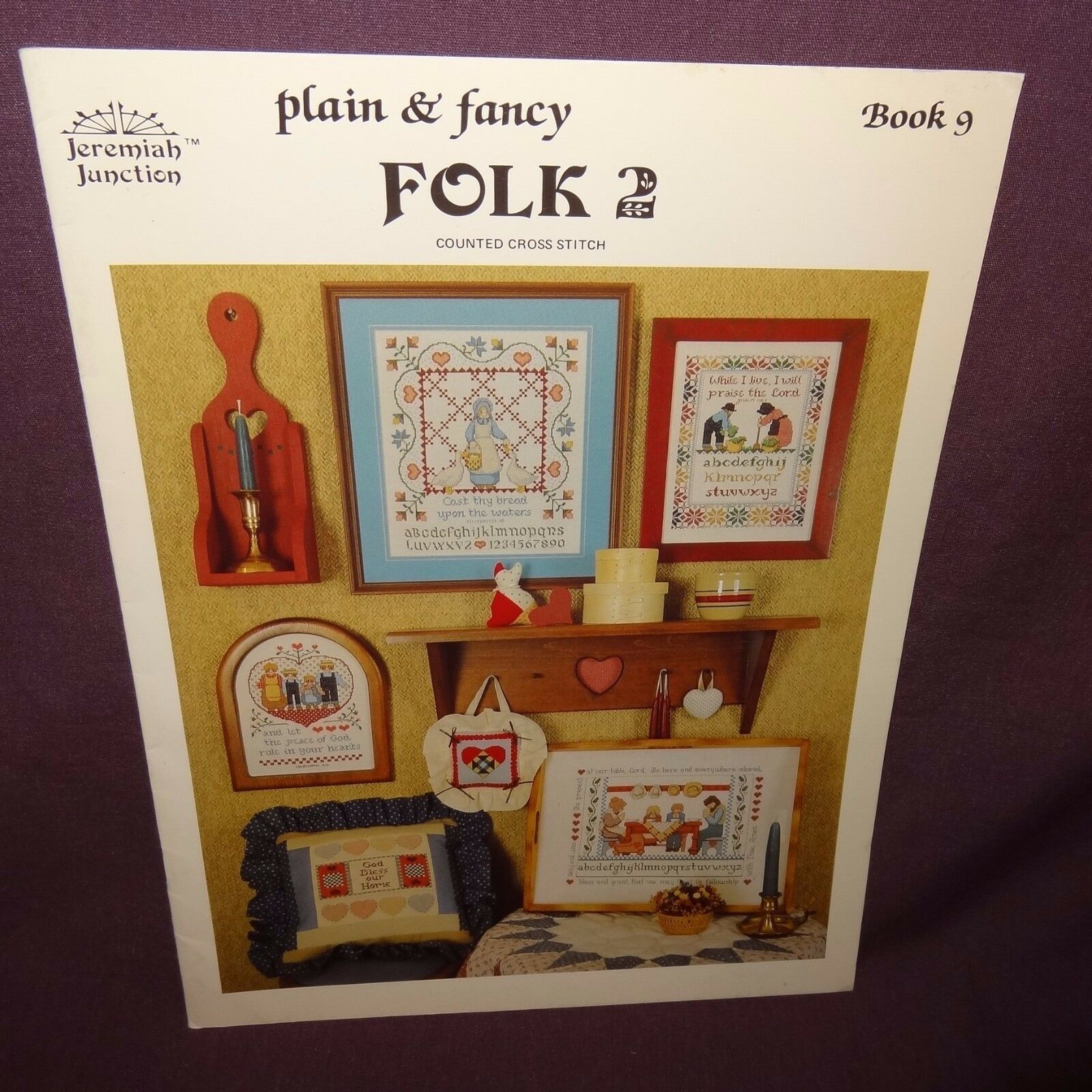 Plain and Fancy Folk 2 Cross Stitch Pattern Booklet 9 1986 Jeremiah Junction - $10.99