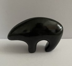 Native American Black Spirit Fetish Ceramic Bear Figurine - $30.00