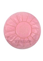 Moroccan leather pouf, round pouf, berber pouf, Light Pink with Pink embroidery  - £55.15 GBP