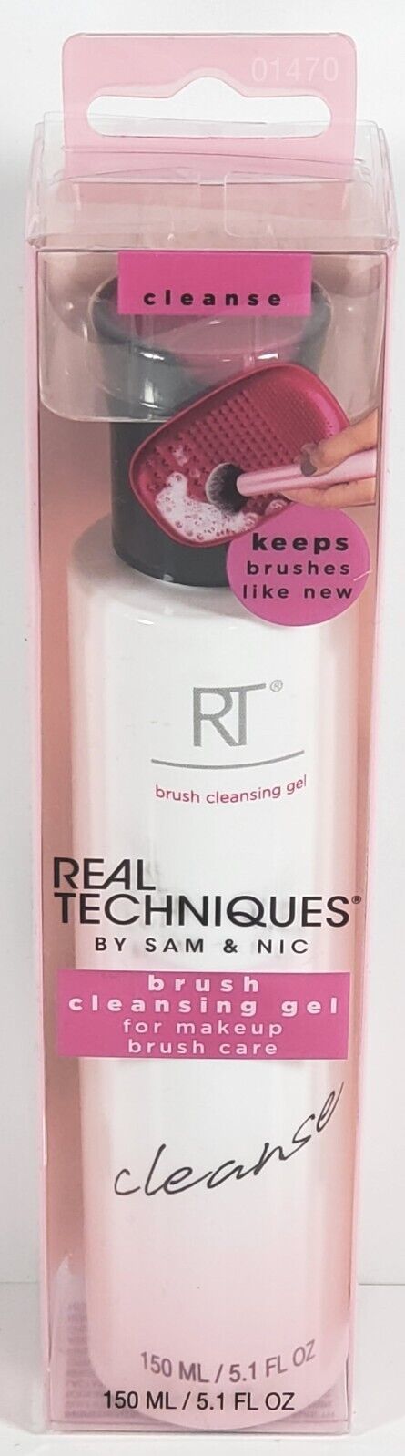 REAL TECHNIQUES Makeup Brush Cleansing Gel 5.1 FL OZ NIB - $9.95