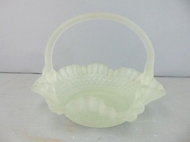 Vintage Decorative Frosted Glass Basket E354 - €21,65 EUR