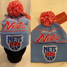 New Jersey Nets Pom Beanie hat Mitchell and Ness - £16.35 GBP