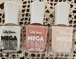 Three (3) Bottles (006/010/012) ~ Sally Hansen Mega Strength ~ Nail Colo... - $20.00