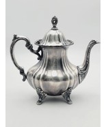 Vintage Silver Plate EPCA Lancaster Rose By Poole 400 Teapot 10&quot; - £58.91 GBP