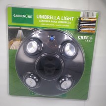 Gardenline Clamp On Umbrella Light, Black 4 Cree Led Lights ,Battery - $15.97