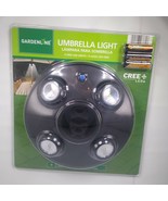 Gardenline Clamp On Umbrella Light, Black 4 Cree Led Lights ,Battery - £12.56 GBP