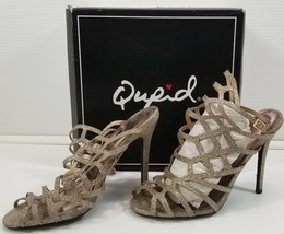 BG) Qupid Women Opened Toe Strappy Stiletto High Heels Dress Shoes Champ... - $19.79
