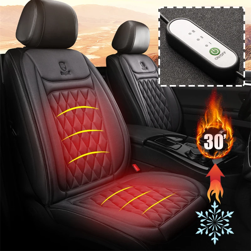 Karcle Heated Car Seat Cover Electric Heated Car Cushion Winter Car Seat Heating - £31.25 GBP+