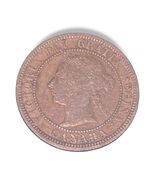 1882 H Canadian Canada Large Penny RB Red Brown Pronounced Double Chin E... - $68.97 CAD