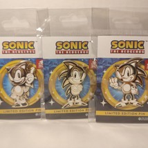Sonic The Hedgehog 30th Anniversary Enamel Pins Set Of 3 Official Emblems - £31.07 GBP