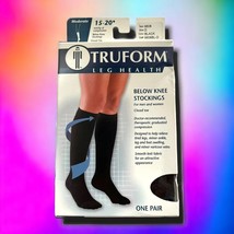 TRUFORM Leg Health Medical Compression Stockings 15-20 Size D Black - £10.78 GBP
