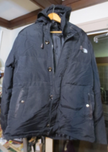North Face heavy Winter Ski Jacket Black Zipper Button ID holder - £36.23 GBP