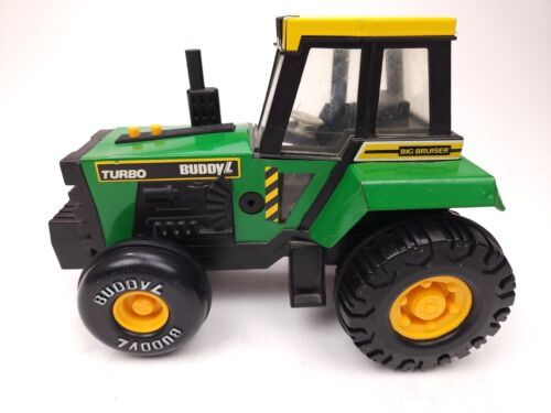 Buddy L Toy Tractor Sounds Workhorse Big Bruiser Vintage 1991 Green Yellow - $14.95