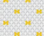Cotton University of Michigan Wolverines U of M Fabric Print by the Yard... - £11.11 GBP