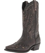 Laredo Men&#39;s 6767 Thomson 12&quot; Cowboy Boot - Black/Tan Size 11.5 D - £134.44 GBP