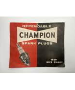 VTG 1959 Champion Spark Plug Chart Car Tractor Boat Motorcycle Foreign D... - £39.21 GBP