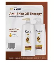 Dove Anti Frizz Oil Therapy Shampoo and Conditioner 40 fl.oz - £21.02 GBP