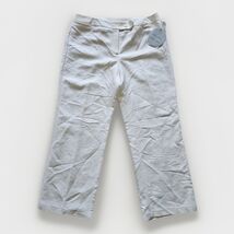 Emma James Linen Blend Pants Womens 16 Ivory Wide Leg Trousers Lined Was... - $22.06