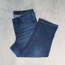 Nine West Jeans Chrystie Capri Women&#39;s Size 14 Mid-Rise 5 Pocket Blue Denim - £13.42 GBP