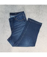 Nine West Jeans Chrystie Capri Women&#39;s Size 14 Mid-Rise 5 Pocket Blue Denim - £13.67 GBP