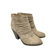 Fergalicious by Fergie Women's Whippy Wicket Zip-Up Casual Heels Tan Siz... - $28.49