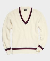 Todd Snyder Lambswool Cricket Sweater Mens Cardigan Knit Cream Size Small NWT - £162.80 GBP