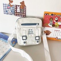 Japanese Kawaii Bag Girls Small Crossbody Bags For Women Cat Embroidery Nylon Ba - £20.03 GBP