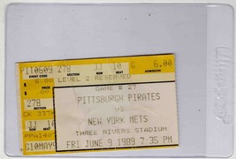 June 9 1989 NY Mets @ Pittsburgh Pirates Ticket Darryl Strawberry HR  - £15.63 GBP