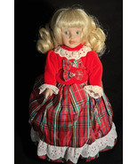 97 Goebel Christmas Victoria Ashlea Orig Porcelain  Doll Karen Kennedy - $12.86