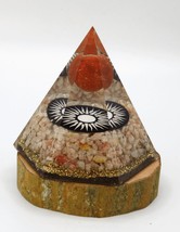 Pink Moonstone Orgone Pyramid - A Beacon of Heartfelt Harmony and Love Energy - £27.30 GBP