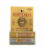 Burt&#39;s Bees Beeswax Lip Balm, Set of 2, Ultra Conditioning and Original ... - £747.89 GBP