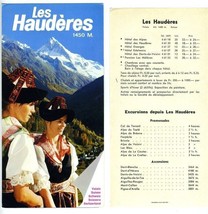 Les Hauderes Switzerland Brochure &amp; Hotel Rate Chart 1970&#39;s  - £15.58 GBP