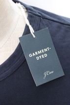 NWT J Crew S Blue Garment-Dyed Slub Cotton Long Sleeve Pocket Tee Shirt ... - £22.38 GBP