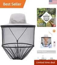 Head Net with Removable Mesh Hidden Netting, Design for Outdoor Fishing ... - $23.74