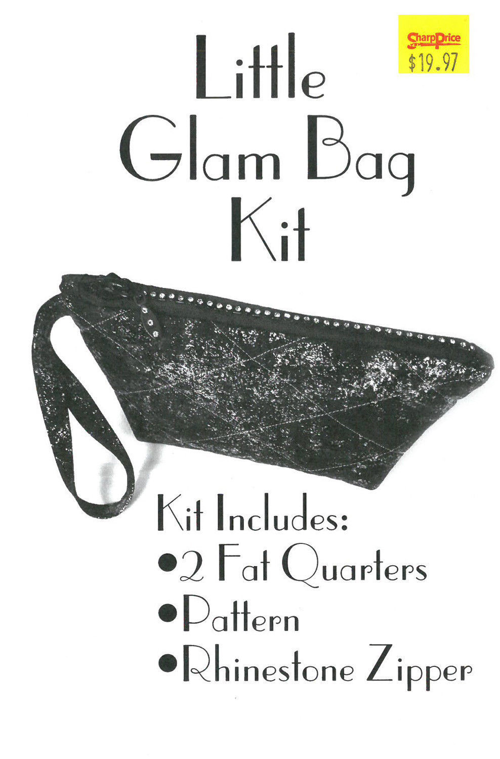 Little Glam Bag Kit - Black Zippered Cosmetic Bag Purse Pencil Pouch Kit M416.13 - $19.97