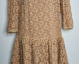 Champagne and Strawberry Anthropologie Mini Dress Medium Rose Crochet NW... - £39.83 GBP