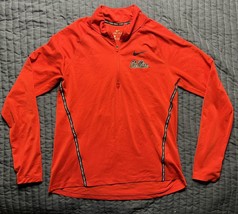 Nike Unisex Medium Red Dri Fit Mississippi Ole Miss Rebels 1/4 Zip Thin ... - $16.00