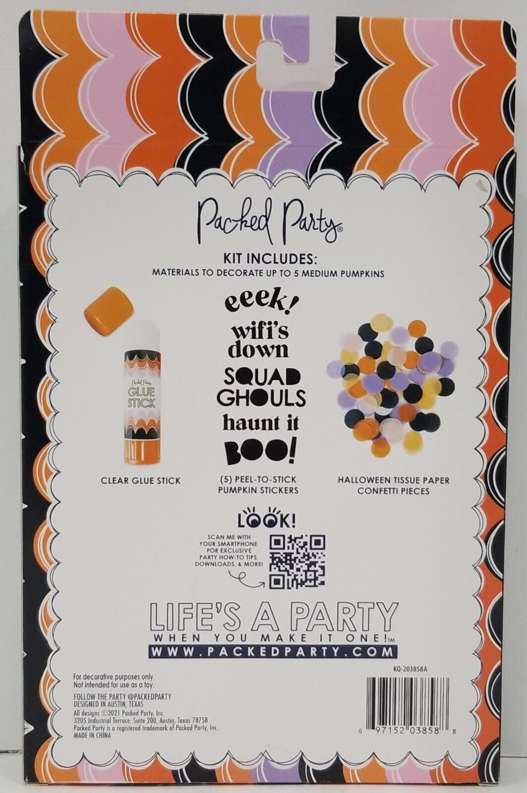 Packed Party Pumpkin Confetti Decorating Kit Item image 3