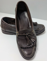 Cole Haan Shoes Men&#39;s 10.5 Brown Dress Shoe Loafer Tassel Fringe Used Condition - £16.74 GBP