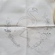 Embroidery Hoop Kit, Flamingo Flowers, Sewing Patterns, Needlepoint Pattern image 6