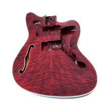 Musoo brand ash finished Semi-hollow jazzmaster body with F hole - £157.68 GBP