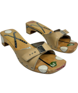 Dr. Scholls 19th hole Golf Theme Wooden Sandals Tan Leather 482DS11 wome... - €34,98 EUR