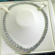 20Ct Round Cut Lab-Created Diamond Tennis Necklace In 14K White Gold Plated - £626.68 GBP
