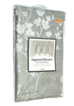 Dogwood Blossom One Lined Valance Scalloped Green 52x18&quot; Lorraine Home Fashions - £19.10 GBP