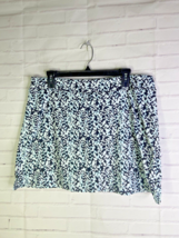 Tranquility Colorado Clothing Blue White Floral Skort Skirt Lined Womens Size L - £11.24 GBP