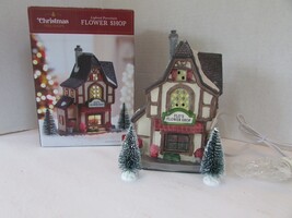 Flo's Flower Shop Lighted Building Porcelain w/Trees 8" Tall Boxed - $181.29 MXN Flo's Flower Shop Lighted Building Porcelain w/Trees 8" Tall Boxed - $181.29 MXN
