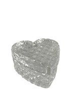 Heart Shaped Trinket Box Faceted Clear Glass Candy Keepsakes Valentines ... - $18.81
