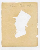 Peale&#39;s Museum Hollow Cut Silhouette of a Man in Top Hat 1800&#39;s - $222.75