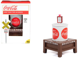 Coca-Cola Water Tower w Light Bricktown for 1/87 HO Scale Models Classic Metal - £27.37 GBP